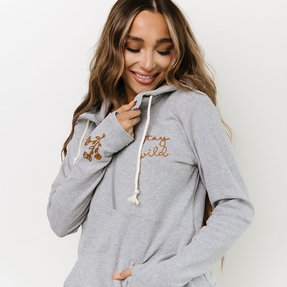 Ampersand Avenue Half-zip Sweatshirt - Picture 2 of 4